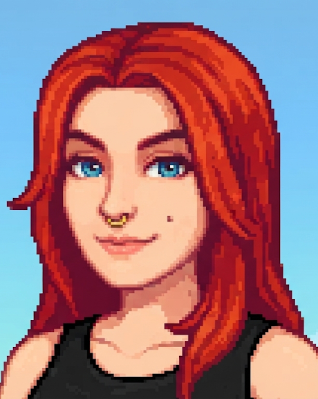 A Thaís em versão personagem de videogame